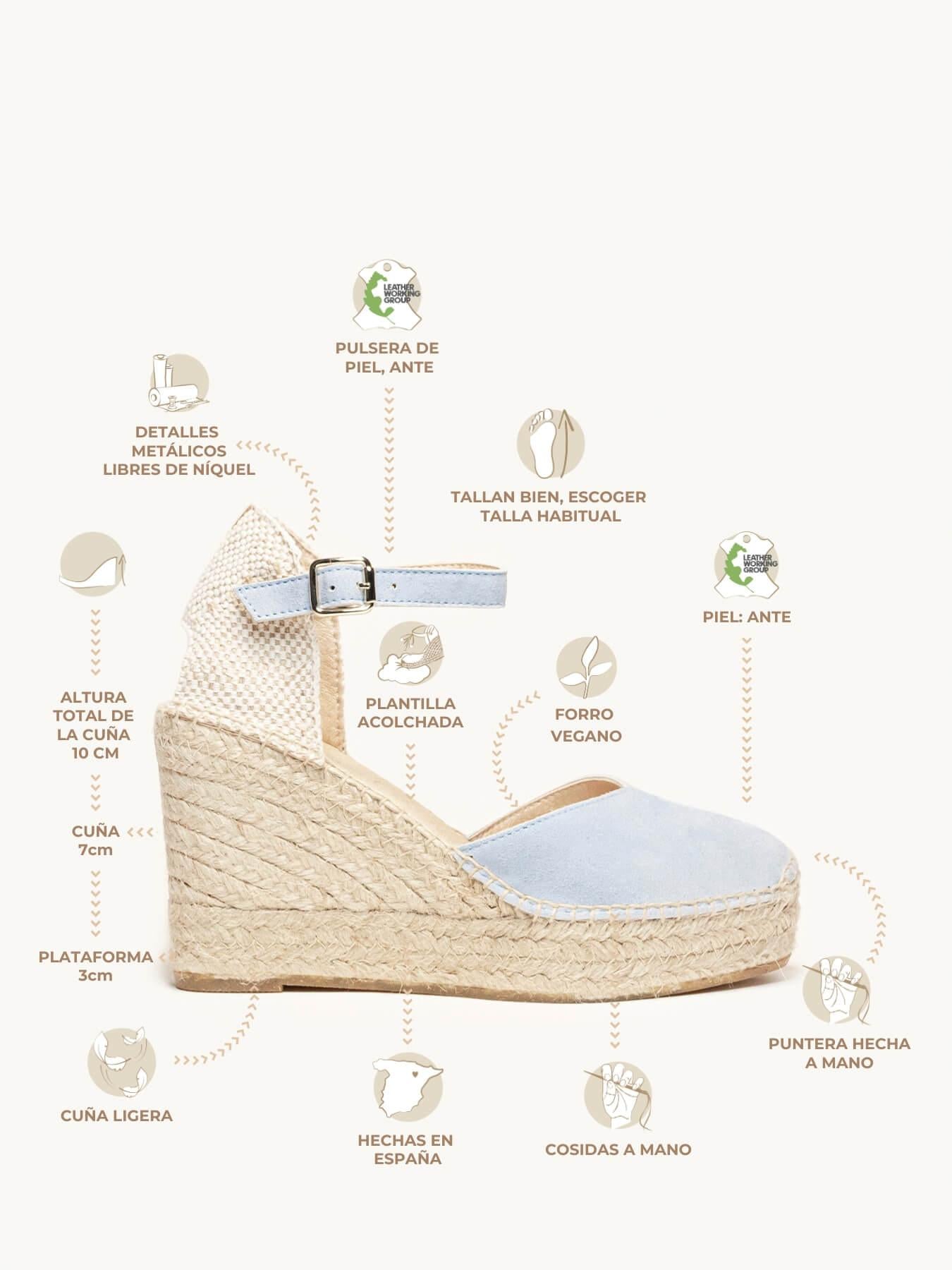 Jara Cuña Alta Ante Azul Claro