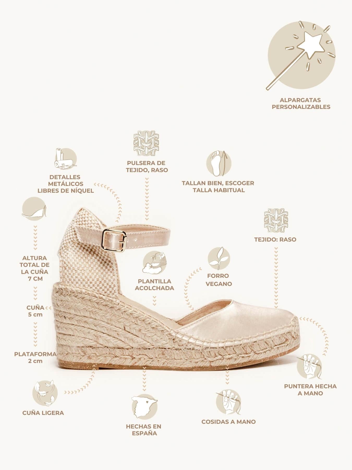 Dalia Cuña Media Raso Crudo