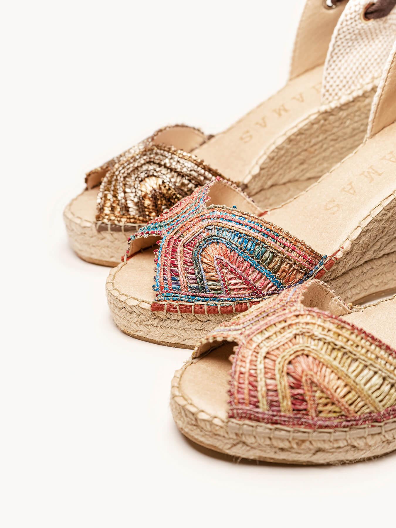 Lirio Cuña Alta Rafia Rosa Claro