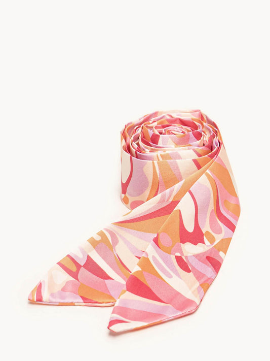 Pañuelo Hojas Rosa Fucsia