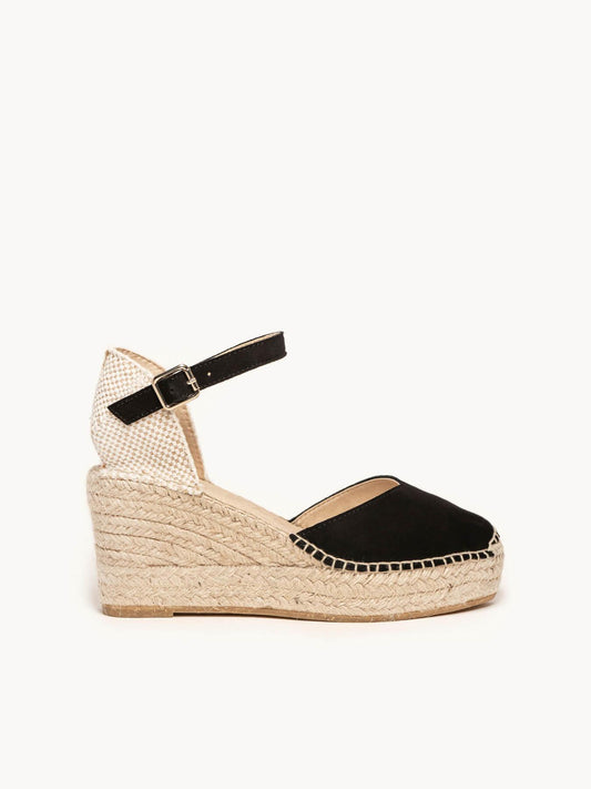 Jara Cuña 8 cm Ante Negro