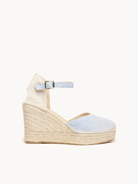 Jara Cuña 10 cm Ante Azul Claro