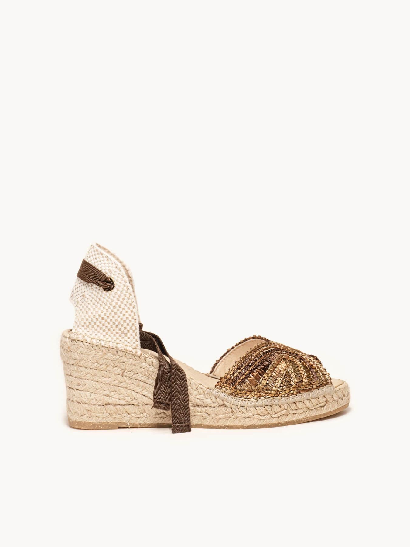 Lirio Cuña Media Rafia Marrón