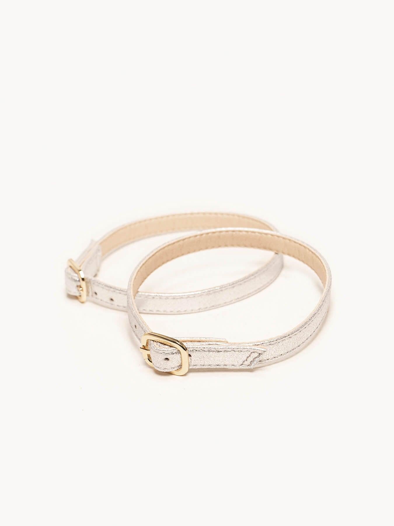 Pulsera Ante Metal Plata
