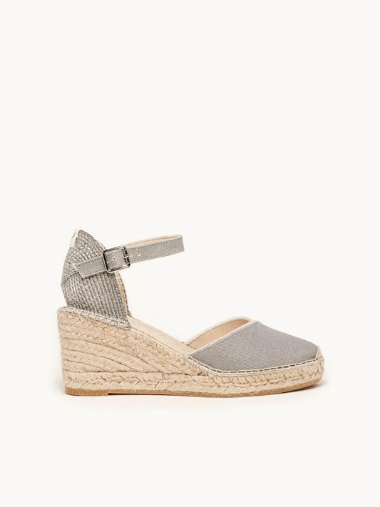Jara Cuña 7 cm Lona Azul Jeans