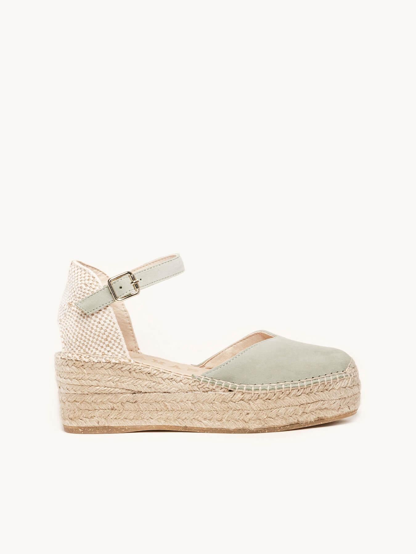 Jara Plataforma Ante Verde Claro