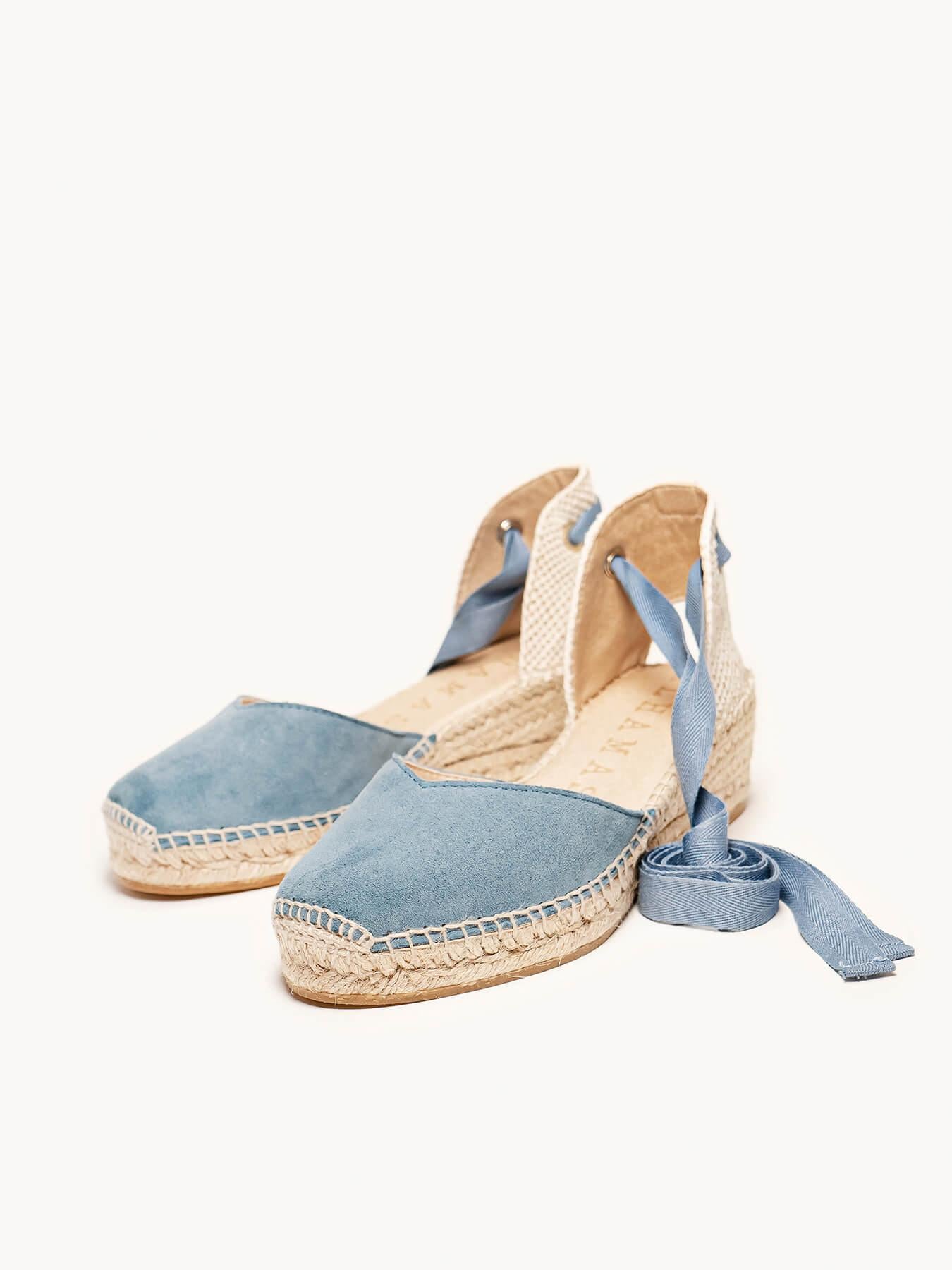 Romero Cuña 5 cm Ante Azul Jeans