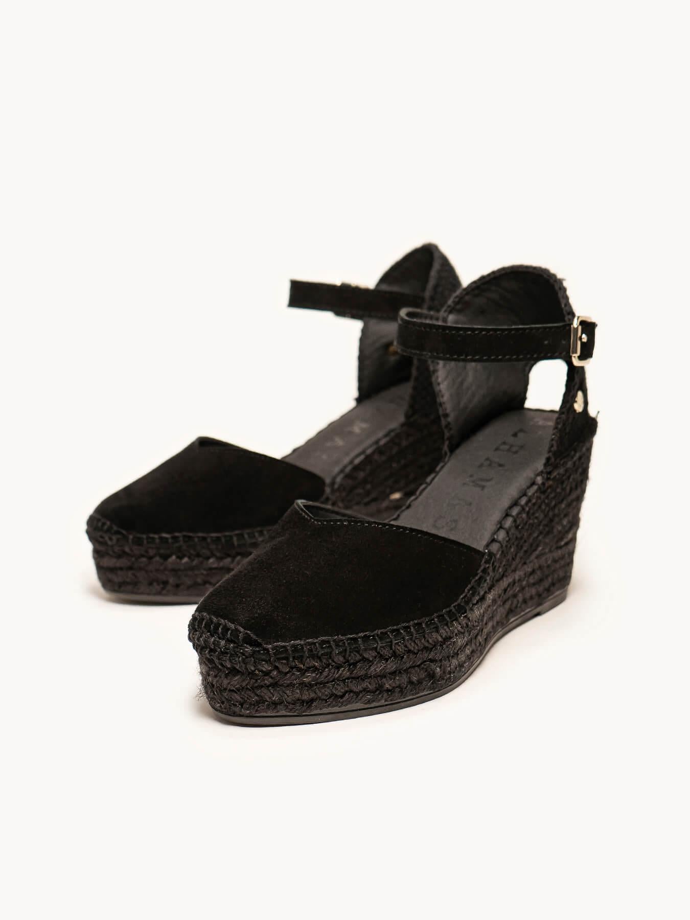 Jara Cuña 8 cm Ante Negro
