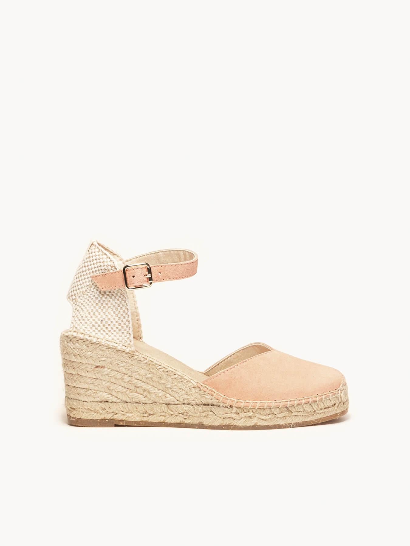 Jara Cuña 7 cm Ante Naranja Claro