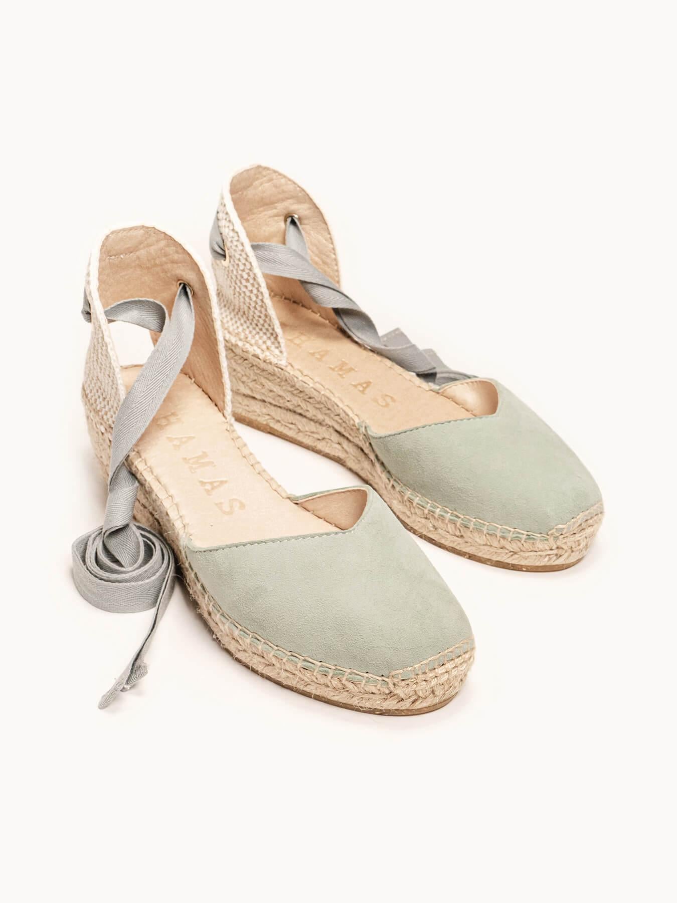 Romero Cuña Baja Ante Verde Claro