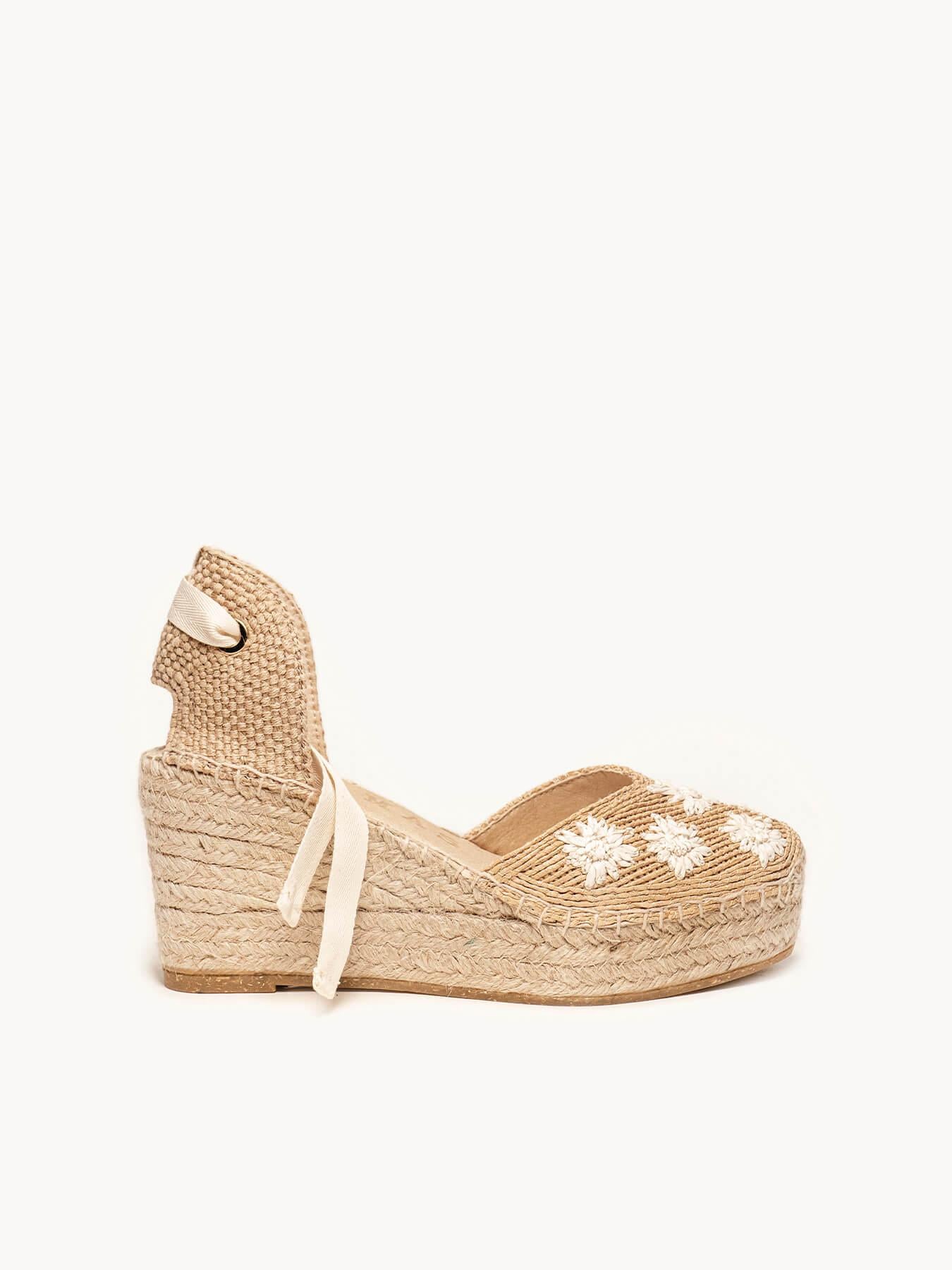 Romero Cuña 8 cm Rafia Blanco
