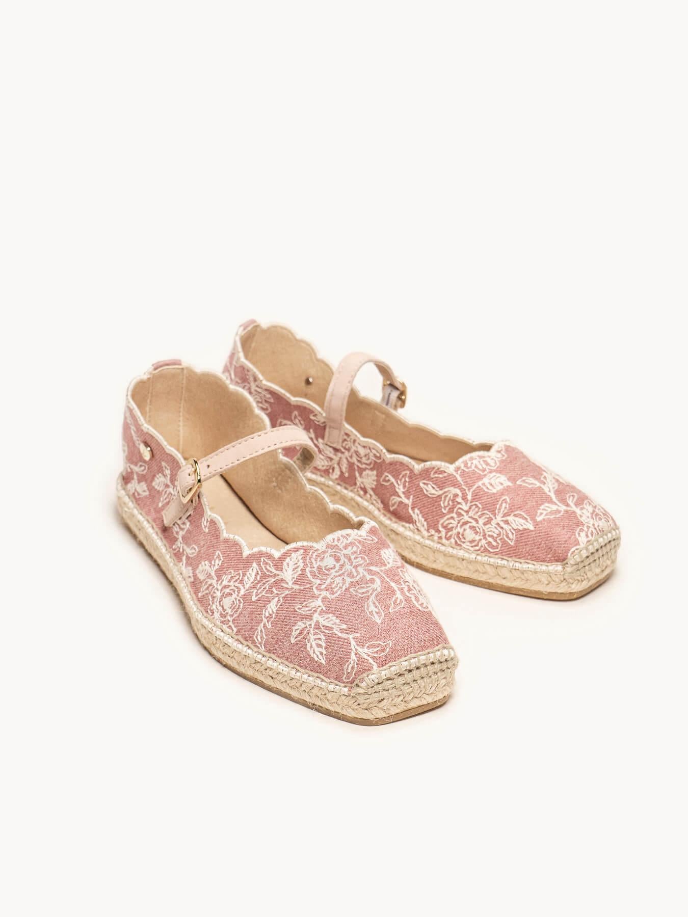 Campanilla Vaquero Bordado Rosa