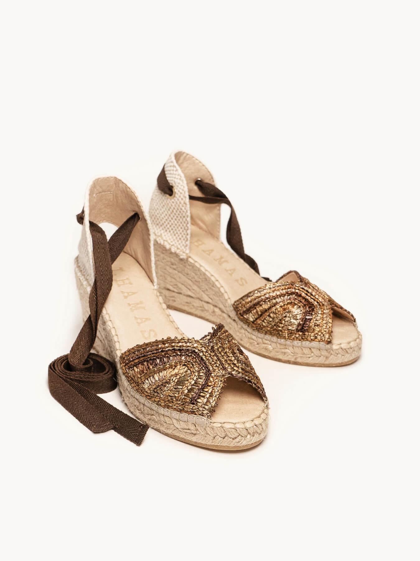 Lirio Cuña Media Rafia Marrón