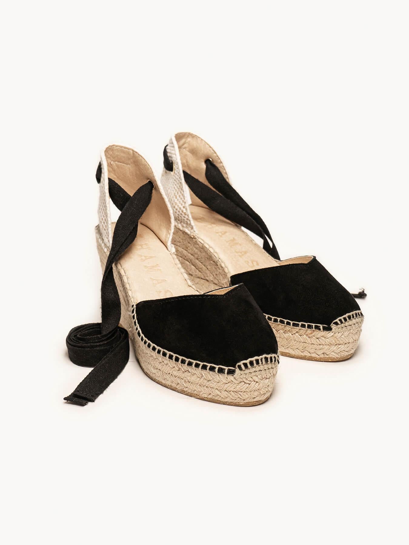 Romero Cuña 8 cm Ante Negro