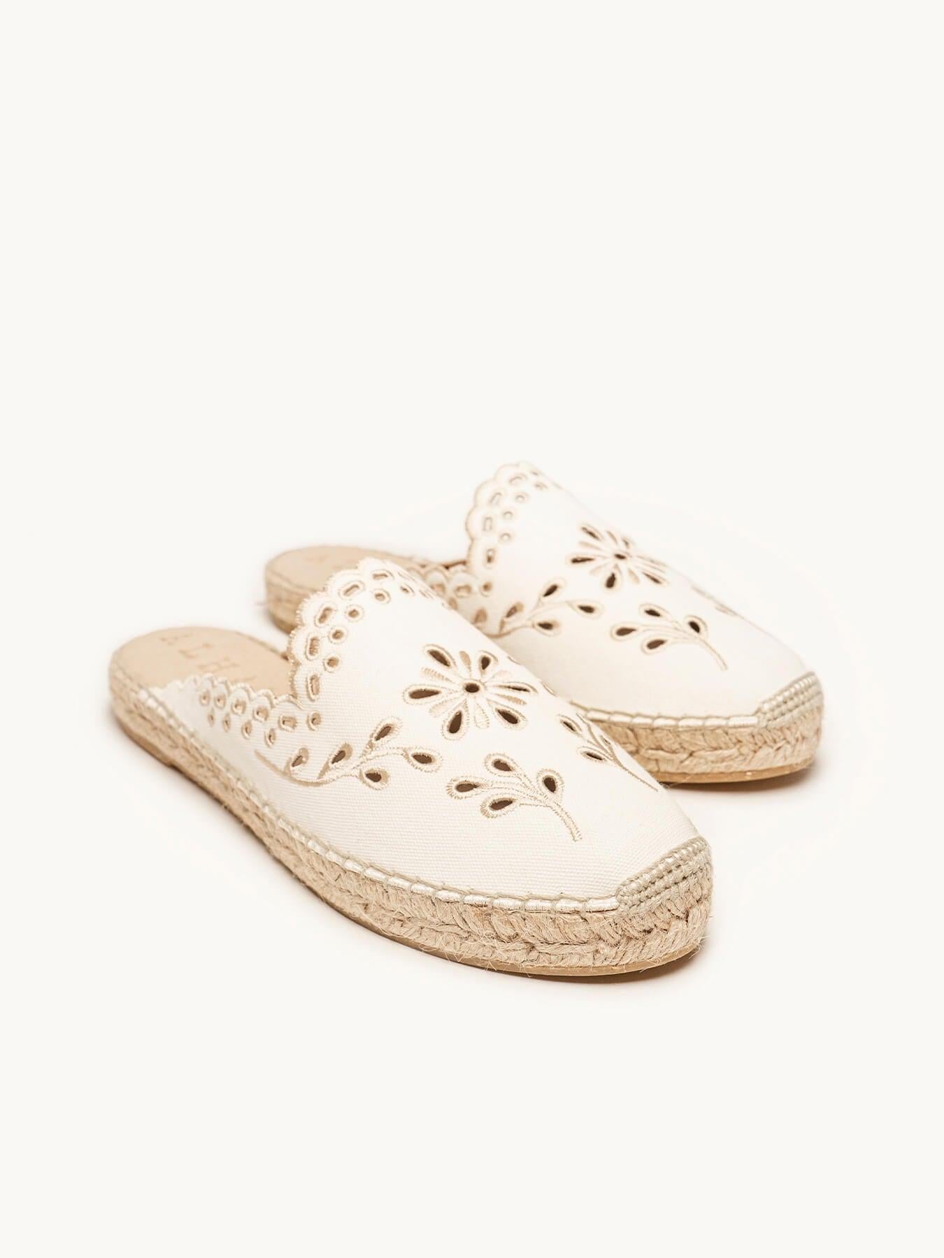 Loto Lona Bordada Crudo