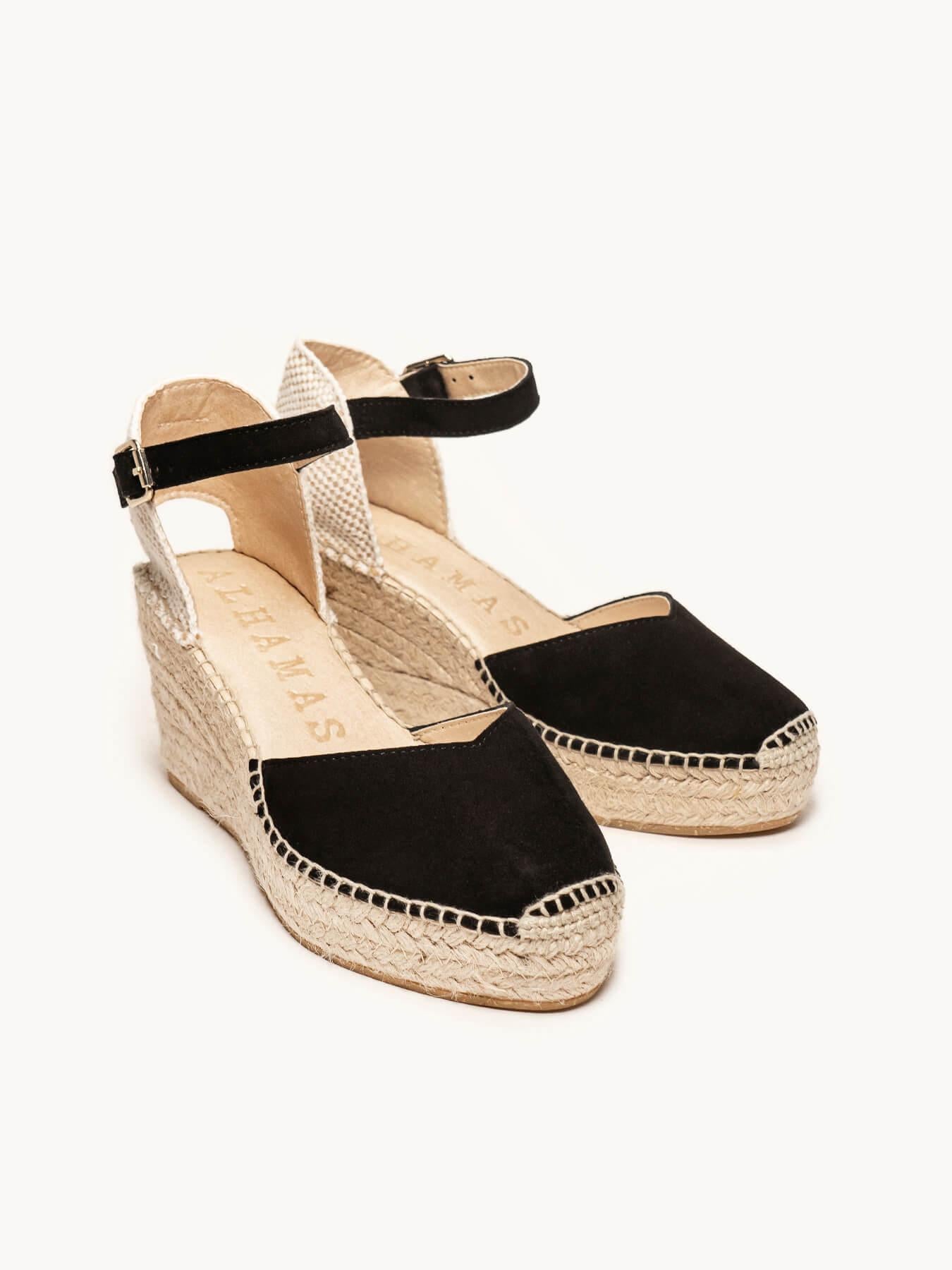 Jara Cuña 8 cm Ante Negro
