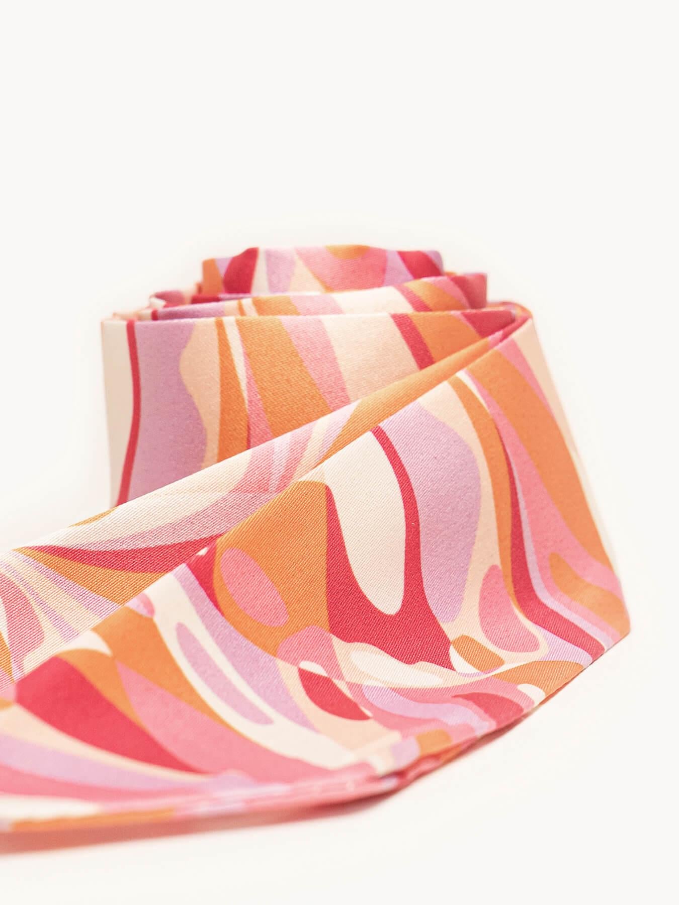 Pañuelo Hojas Rosa Fucsia