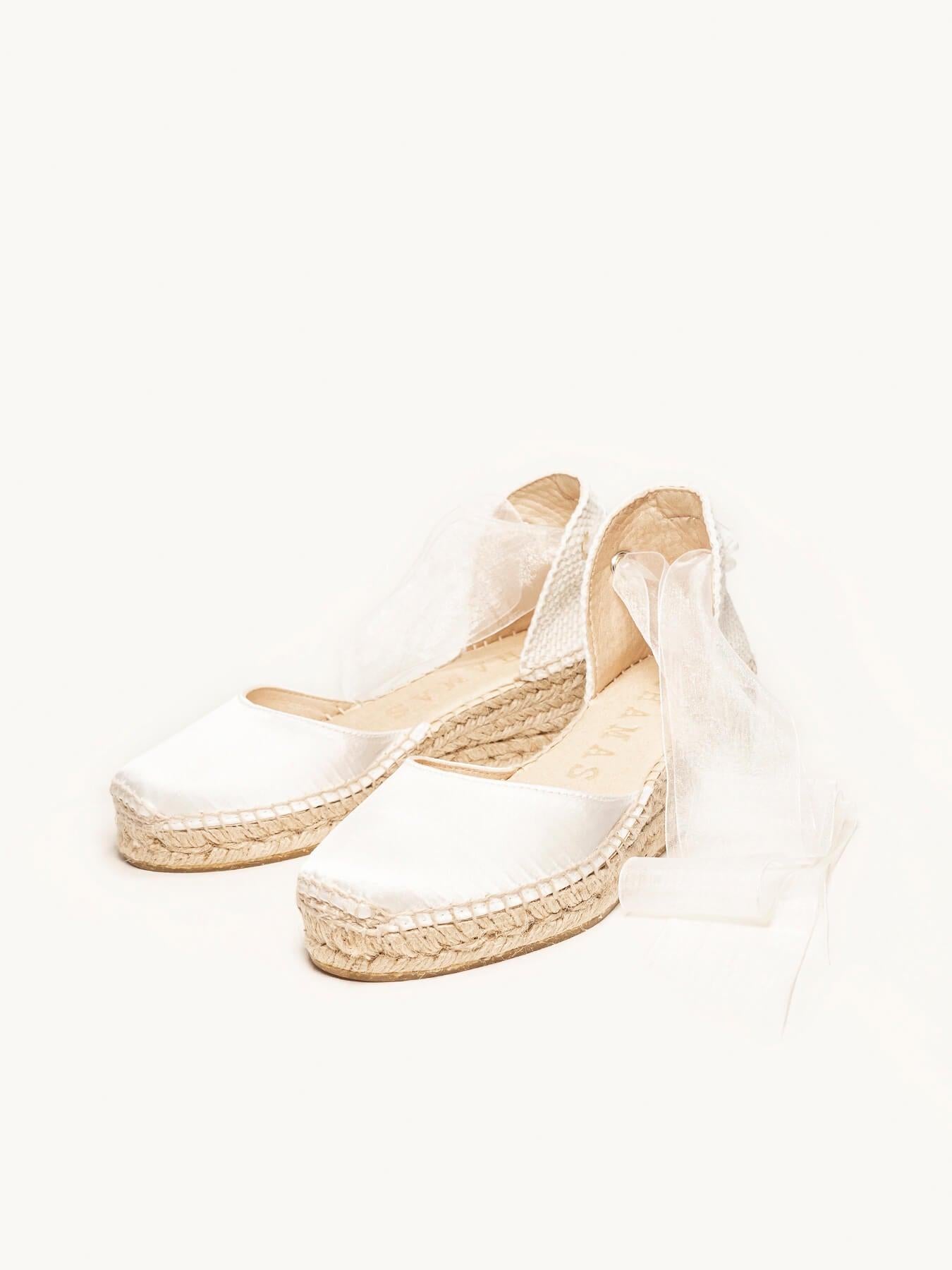 Cala Cuña 5 cm Raso Blanco