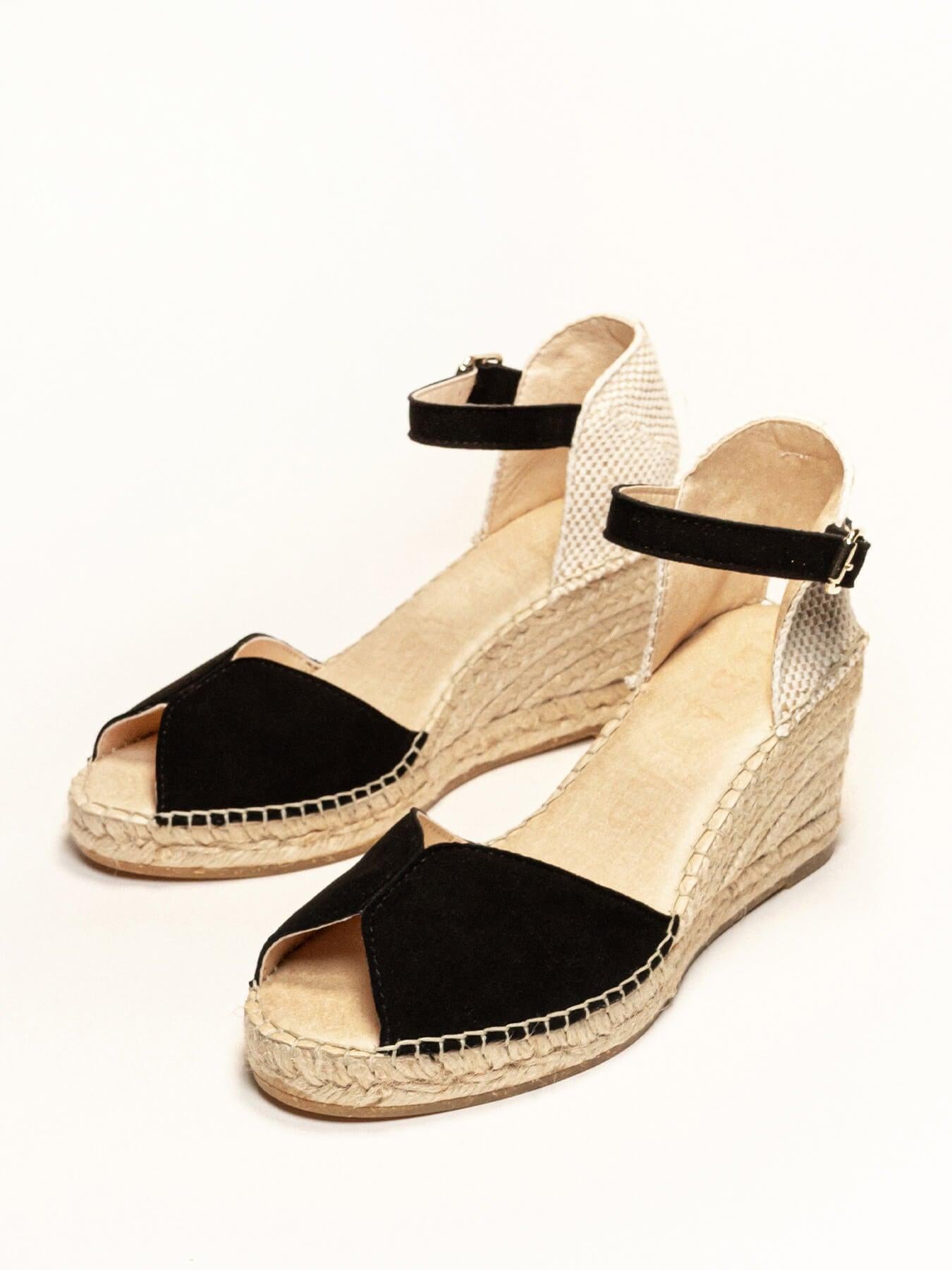 Alelí Cuña 7 cm Ante Negro