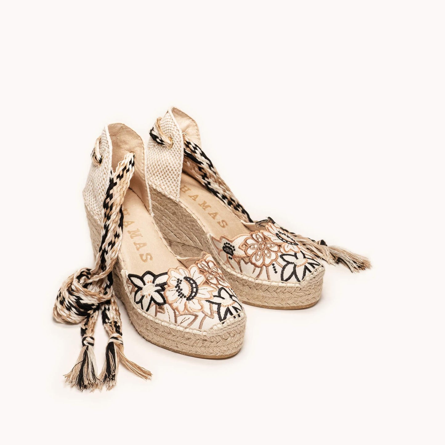 Romero Cuña Alta Bordado Silvestre Arena