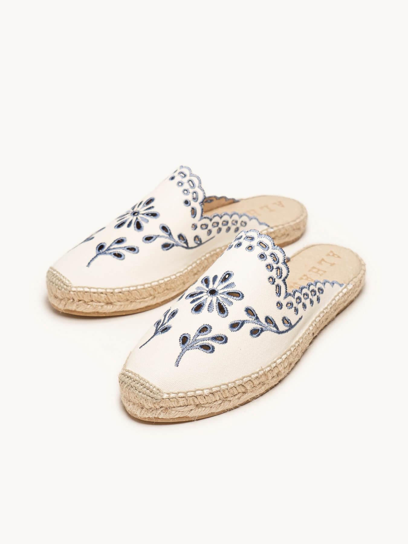 Loto Lona Bordada Azul Jeans