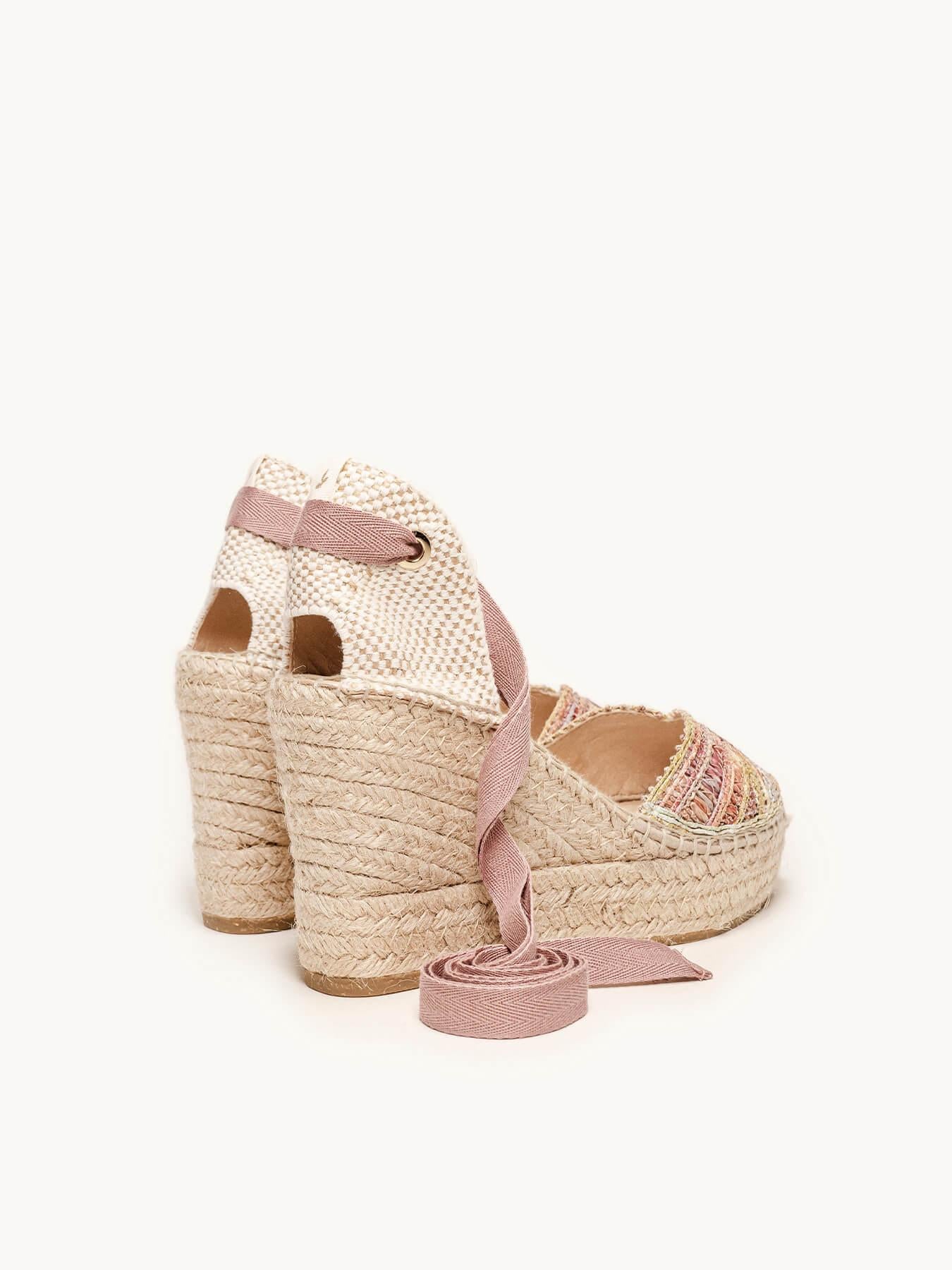 Lirio Cuña Alta Rafia Rosa Claro