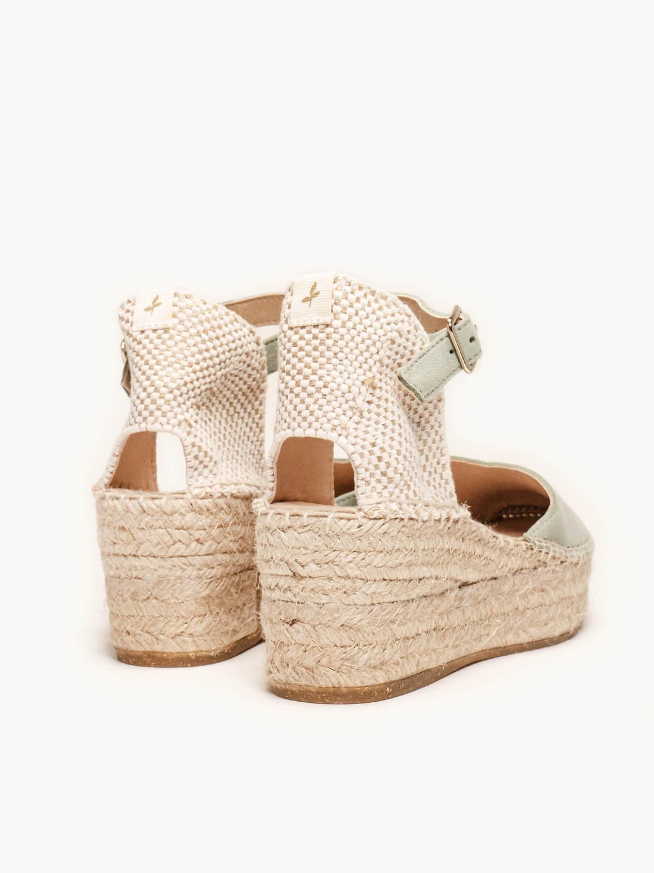 Jara Plataforma Ante Verde Claro