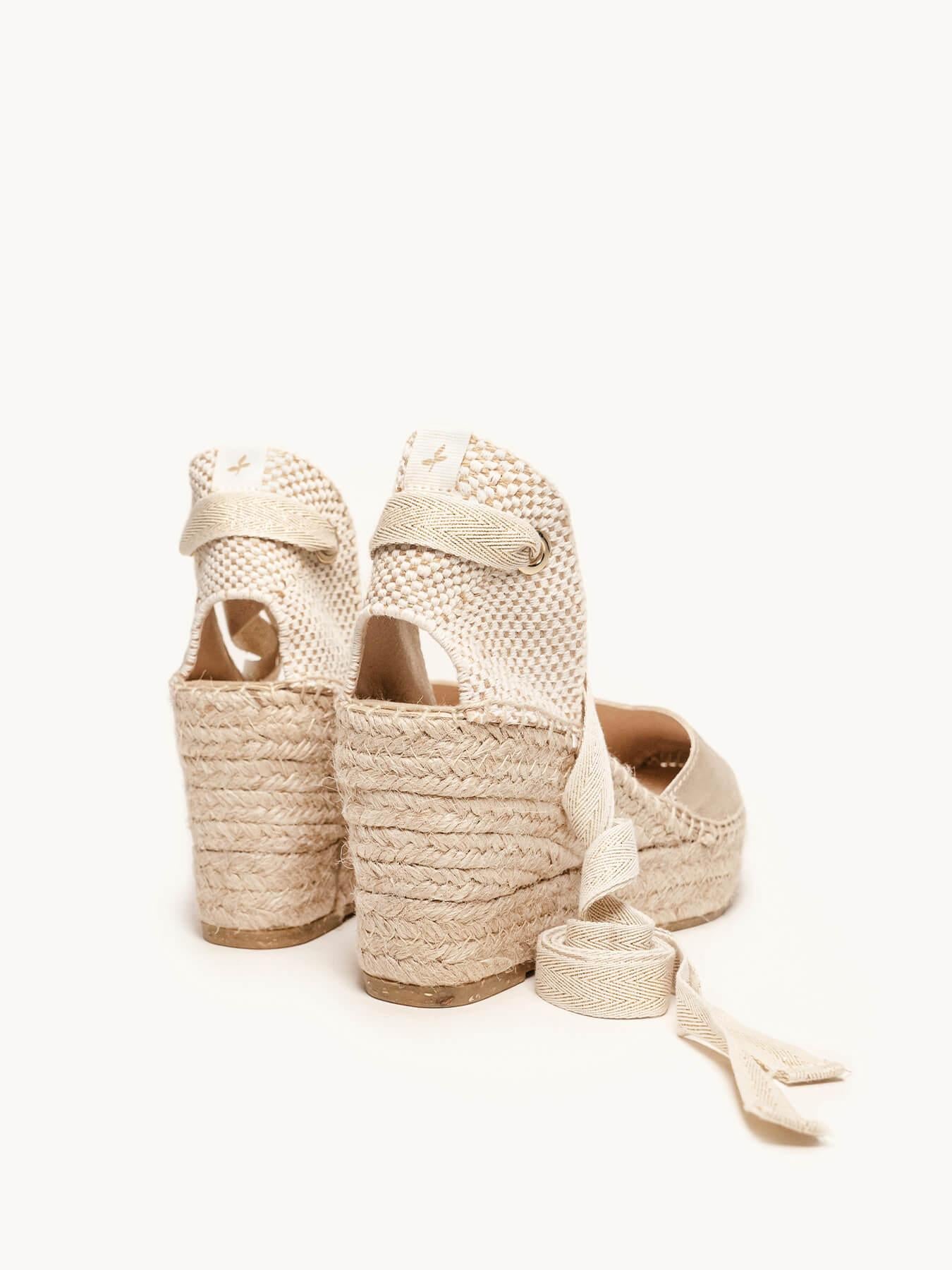 Romero Cuña Media Plataforma Ante Metal Oro