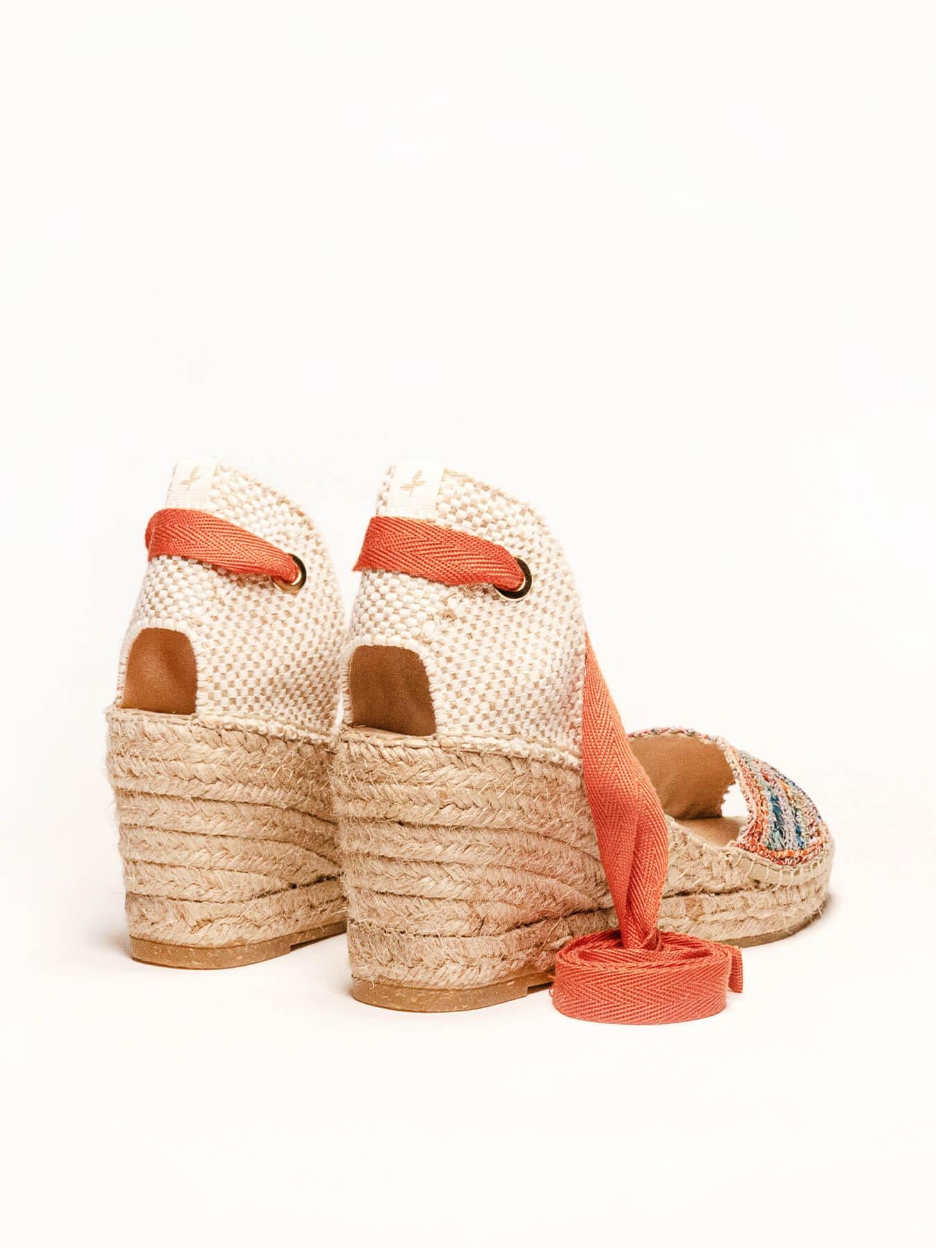 Lirio Cuña Media Rafia Naranja