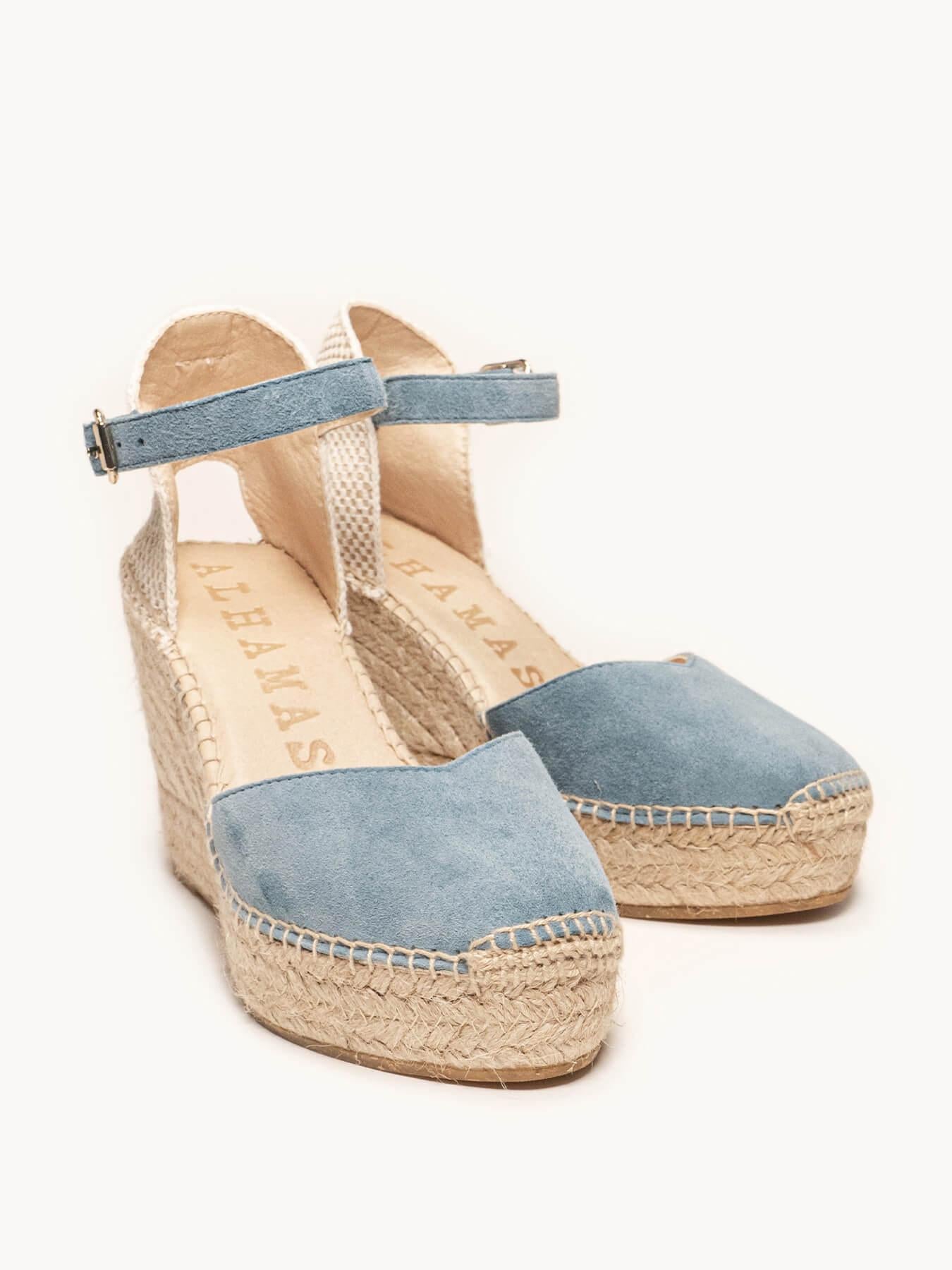 Jara Cuña Alta Ante Azul Jeans