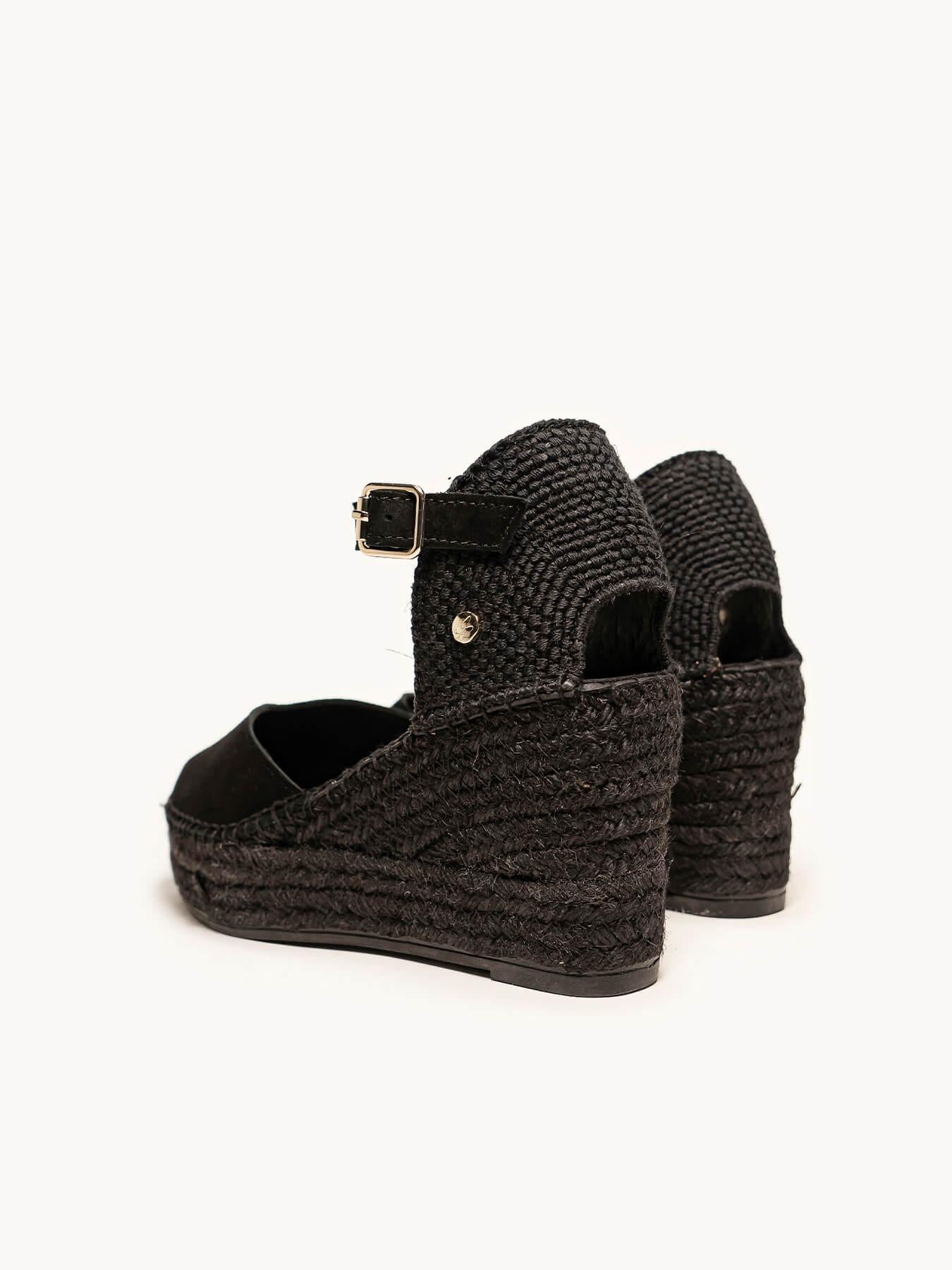 Jara Cuña 8 cm Ante Negro