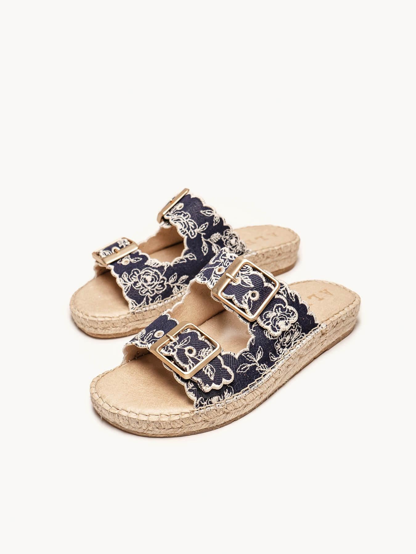 Girasol Bio Vaquero Bordado Marino