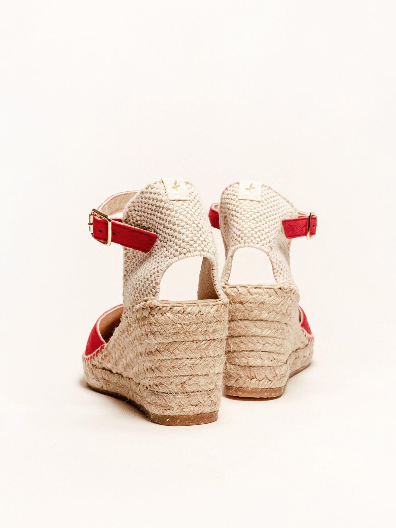 Jara Cuña 7 cm Ante Rojo