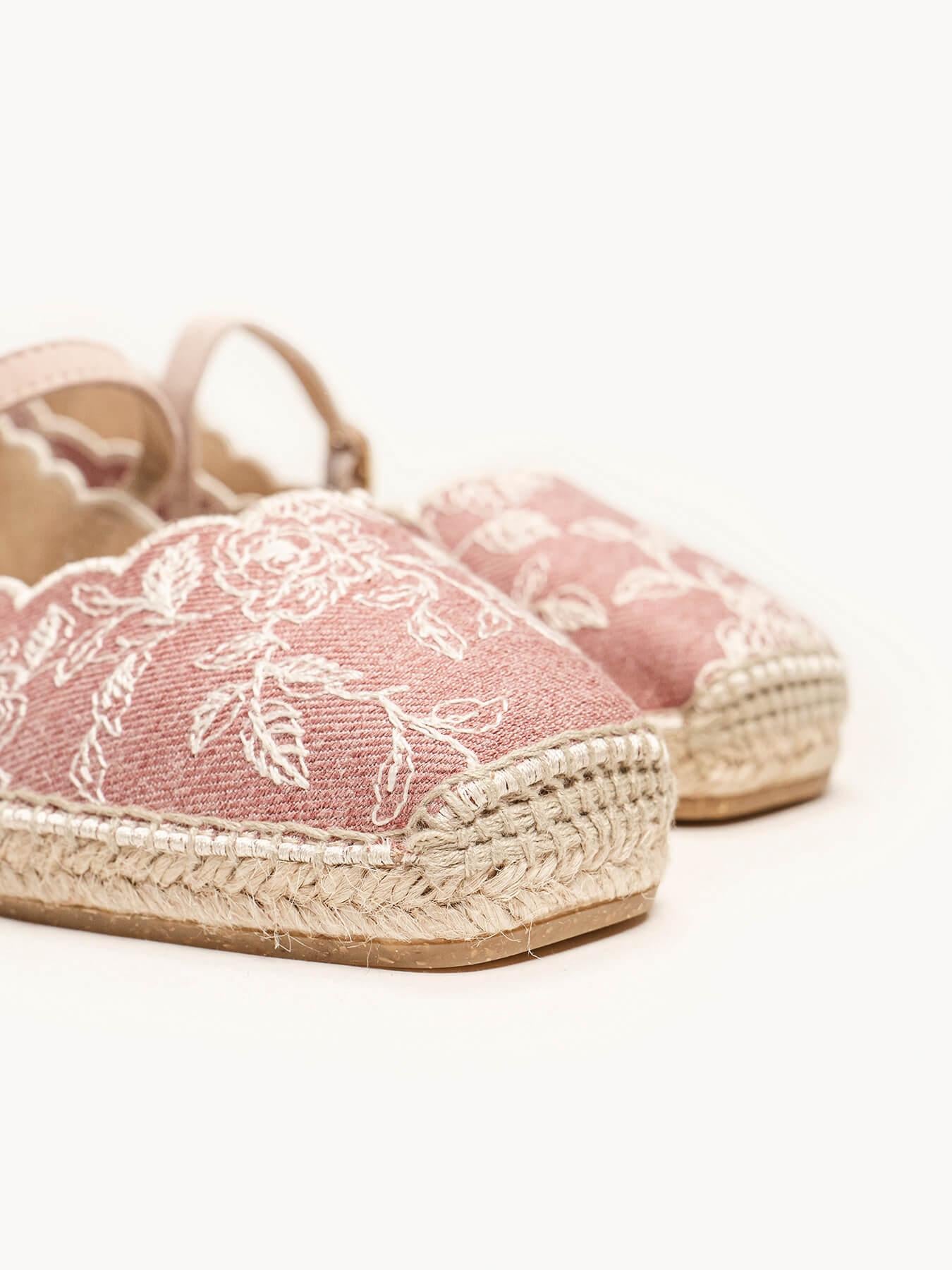 Campanilla Vaquero Bordado Rosa