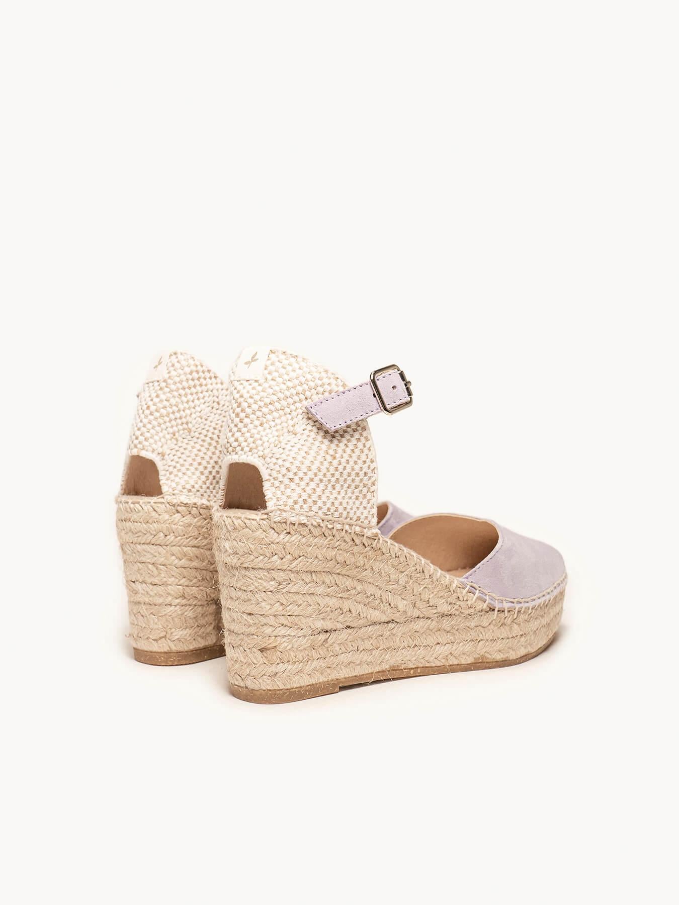 Jara Cuña 8 cm Ante Lila