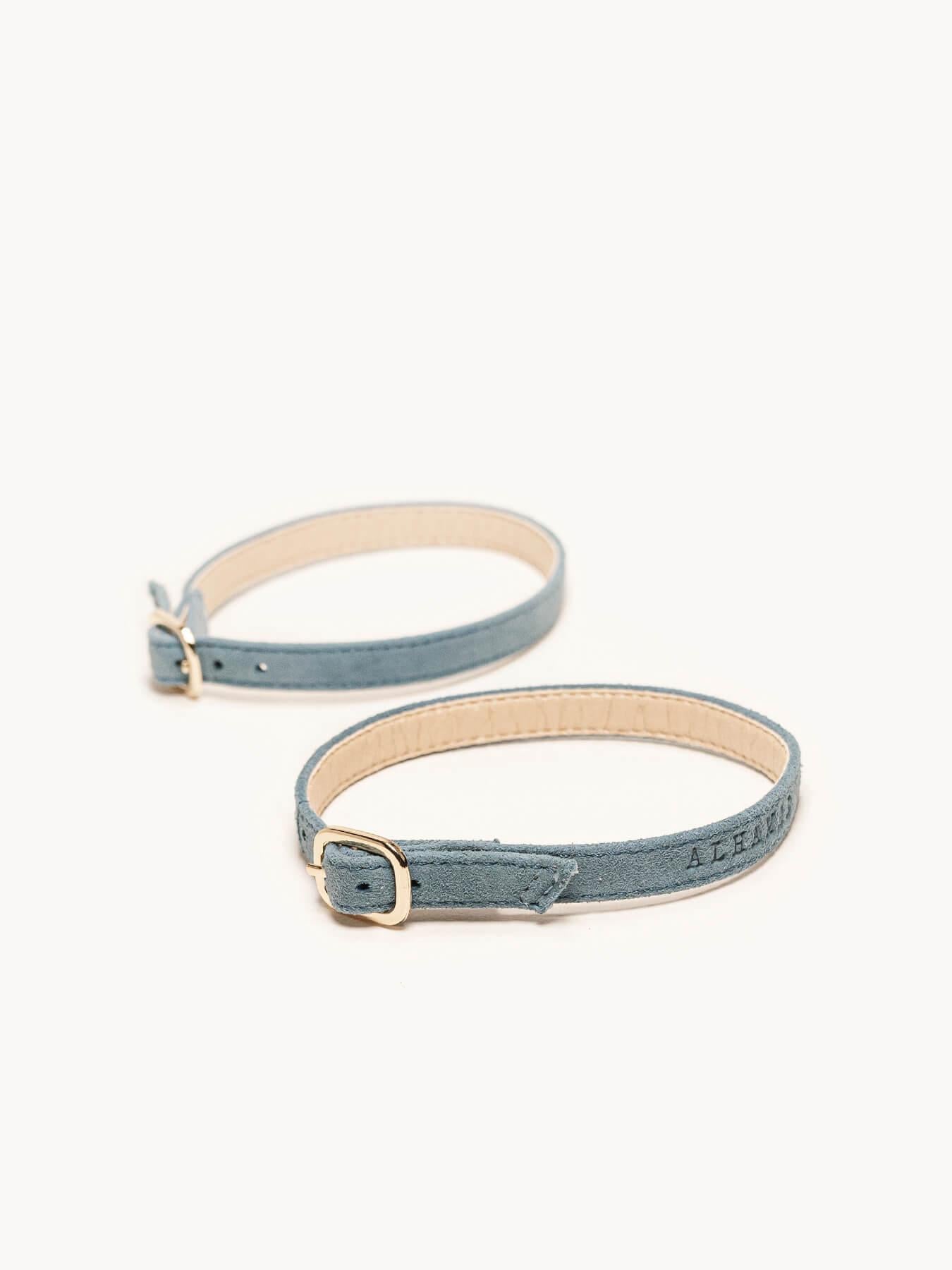 Pulsera Ante Azul Jeans