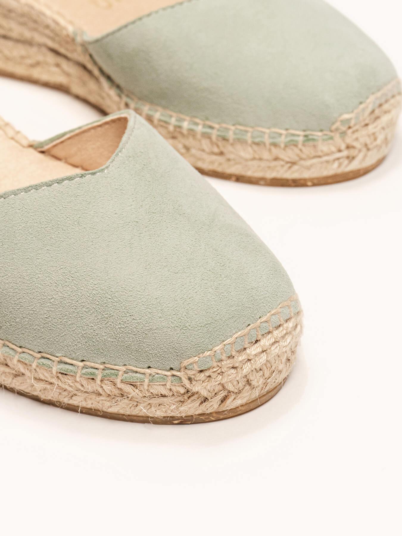 Romero Cuña Baja Ante Verde Claro