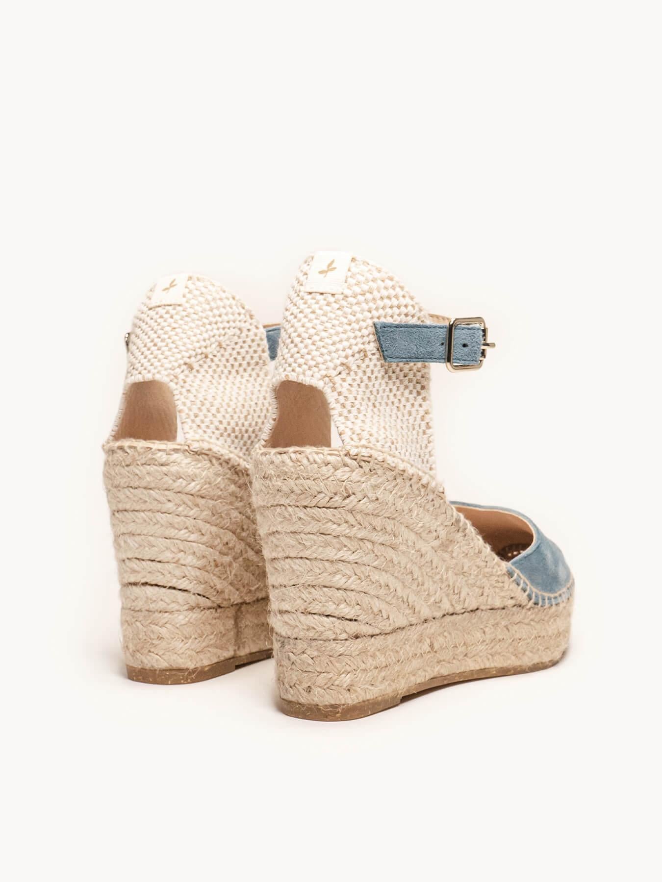 Jara Cuña Alta Ante Azul Jeans