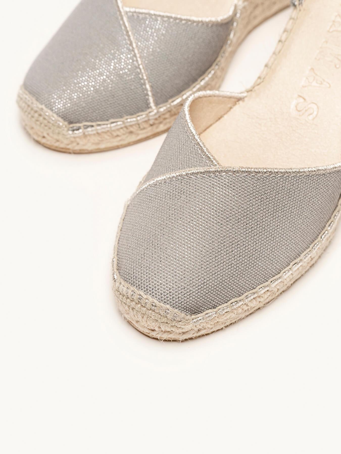 Jara Cuña 7 cm Lona Azul Jeans
