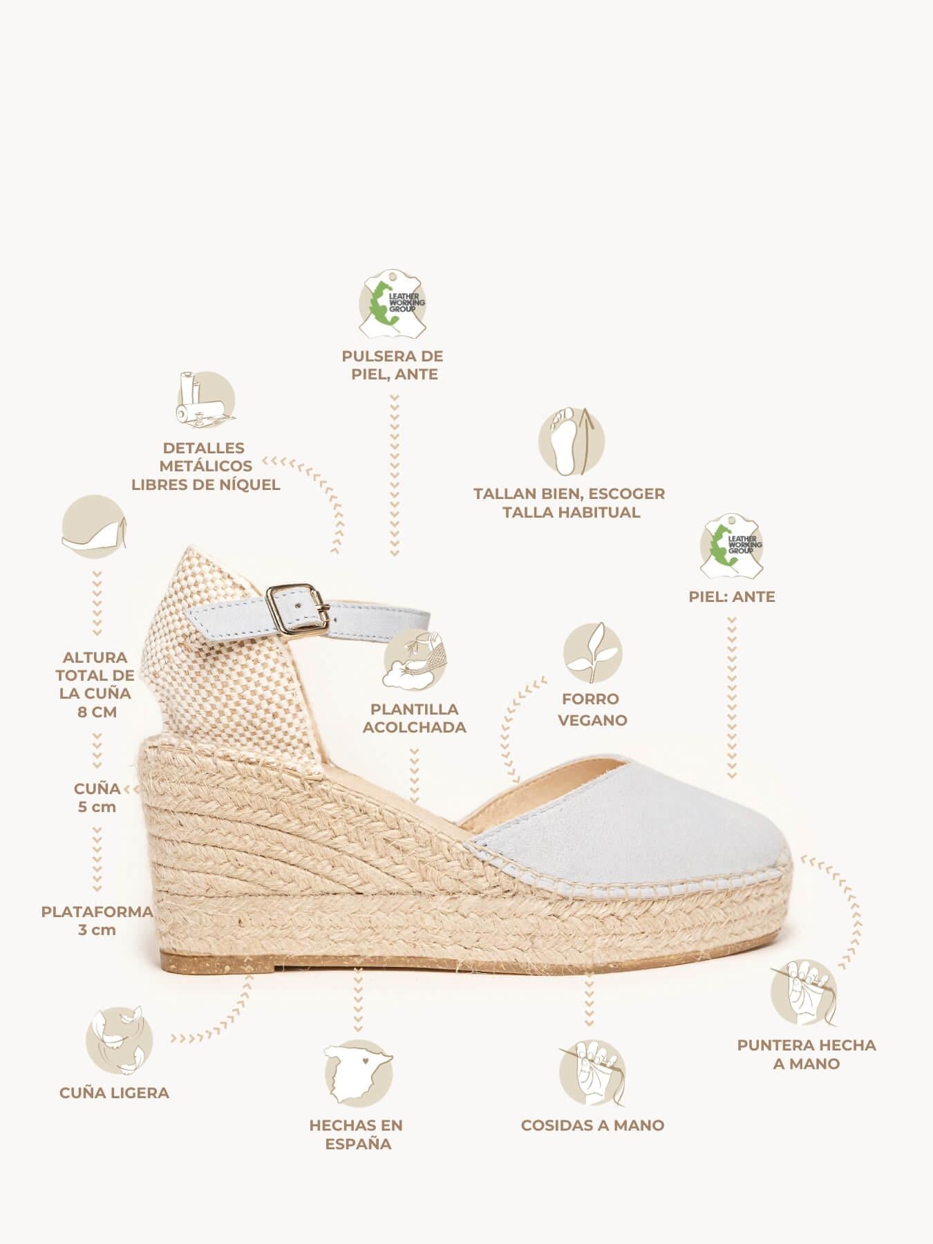 Jara Cuña Media Plataforma Ante Azul Claro