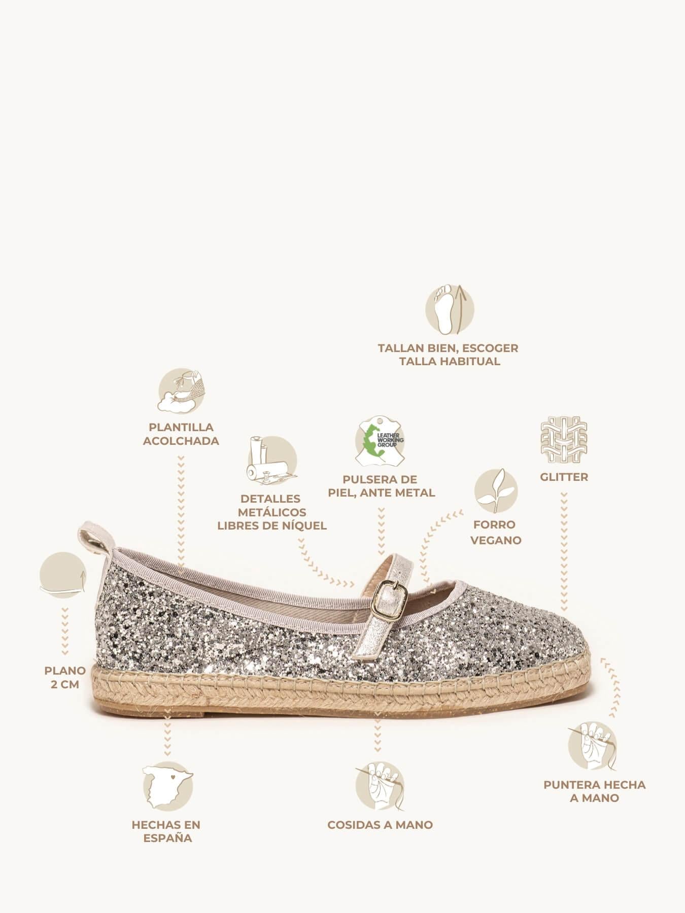 Campanilla Glitter Plata