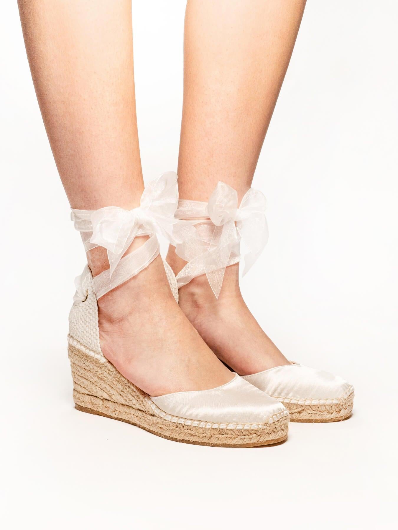 Cala Cuña 7 cm Raso Blanco
