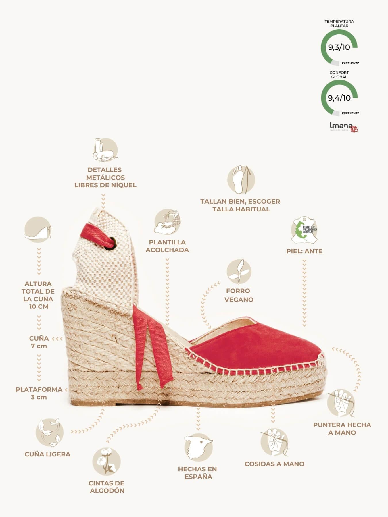 Romero Cuña Alta Ante Rojo